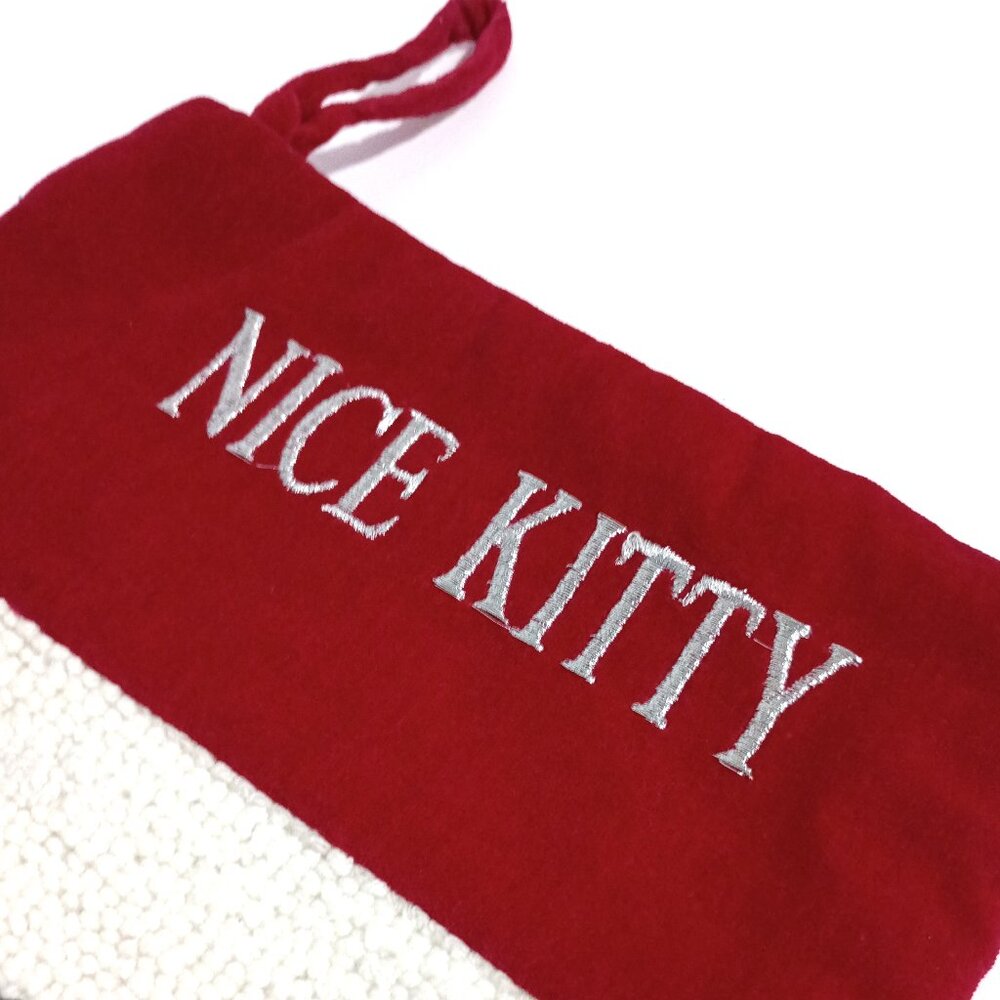 Cat Christmas Stocking Quality Nice Kitty - Picture 4 of 11